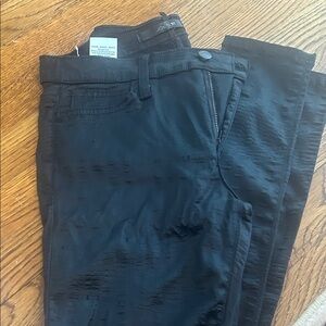 Joe's Jeans Black Textured Satin Pant